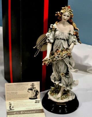 Vintage Guiseppe Armani Florence Flora Figurine 212c W/box Papers