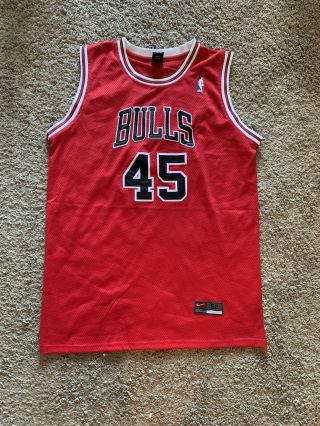 Vtg Nike Nba Chicago Bulls Michael Jordan 45 Authentic Jersey Size 52 Xl