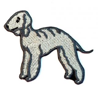 Bedlington Terrier Iron On Embroidered Patch