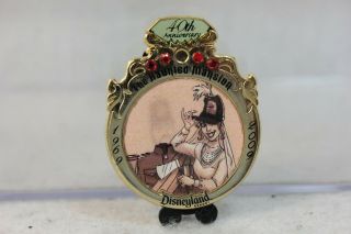 Disney Dlr Haunted Mansion 40th Anniversary Pin Le Lenticular Ring Bride Groom 4