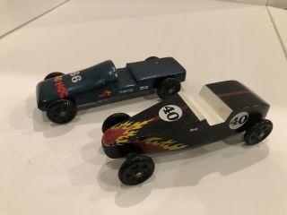 2 Vintage ? Cub Scout Pinewood Derby Cars - Toys - Handmade - Very Well Made.