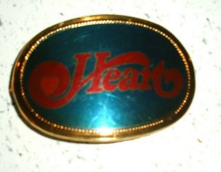 Heart Ann And Nancy Wilson Vintage Metal Belt Buckle