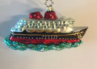 Christopher Radko Disney Cruise Wonder Christmas Ornament Captain Signed