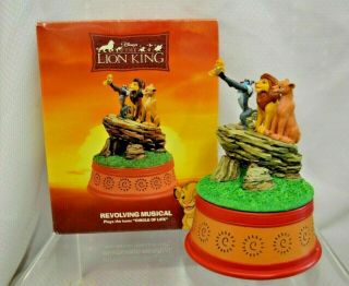 Musical Figurine 1994 Disney Lion King Circle Life Revolves Enesco See Video