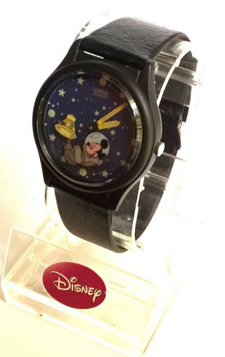 Vtg Lorus / Seiko Mickey Mouse Space Wrist Watch V521 - 7a00 Nos Rare