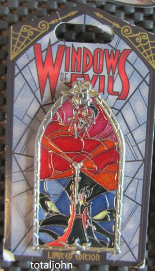 Disney Dlr - Pin Of The Month - Windows Of Evil - Jafar Pin