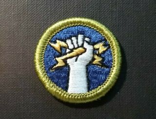 Boy Scouts Merit Badge Patch Type H Electricity Vertical Stitching Gs18