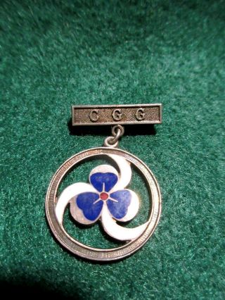 Vintage Sterling Canadian Girl Guides Cgg Brooch/jewelry