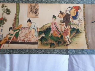Vintage rare Shunga type erotic scroll 2