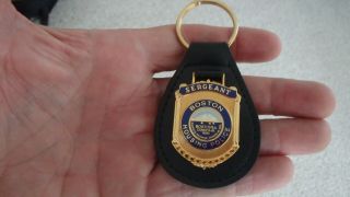 Boston Housing Police Sergeant Boston Police Key Chain Leather Bx 4 8
