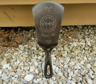 Vintage Griswold Cast Iron Spatula Made From A 3 Skillet 709 H