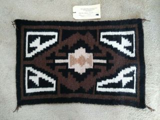 Vintage Navajo Rug,  With Two Gray Hills Trading Post Tag