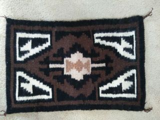 Vintage Navajo Rug,  with Two Gray Hills Trading Post Tag 2