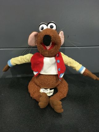 Rare Walt Disney World Muppet Vision 3d Rizzo The Rat 10 " Soft Plush Toy