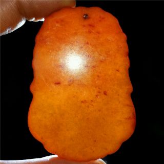 Chinese nature rare hetian red jade Jadeite hand - carved necklace pendant horse 2