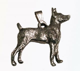 Rat Terrier Pendant Dog Harris Fine Pewter Made In Usa Jewelry