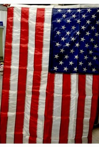 Large Vintage American Flag 3 X 5 Feet 1970 Era Cf