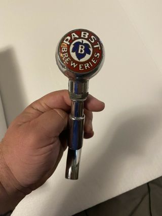 Vintage Pabst Blue Ribbon Beer Ball Knob Tap Handle And Faucet