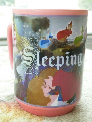 Disney Sleeping Beauty Mug Princess Aurora Full Cast Pink 16 fl oz Cup 2