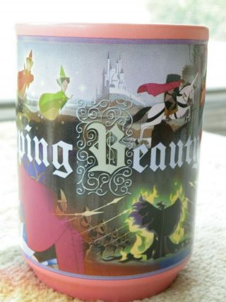 Disney Sleeping Beauty Mug Princess Aurora Full Cast Pink 16 fl oz Cup 3