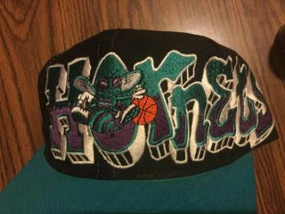 Vintage Charlotte Hornets Drew Pearson Graffiti Snapback Hat Cap NBA 2