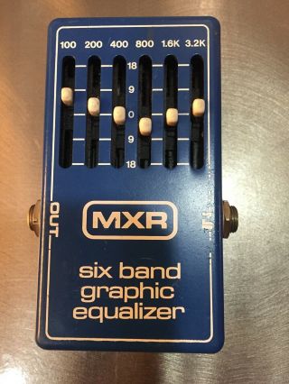 Vintage Blue Box Mxr Six 6 Band Graphic Equalizer