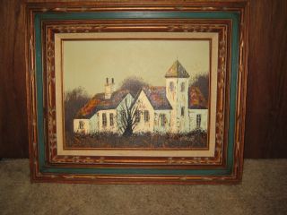 Vintage C.  Hirsch Signed And Framed Impressionist Canvas Oil Painting
