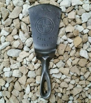 Vintage Griswold Cast Iron Spatula Made From A 3 Skillet 709