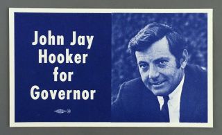 1970 John Jay Hooker For Governor Tennessee Postcard Democrat Political Ad Promo 3