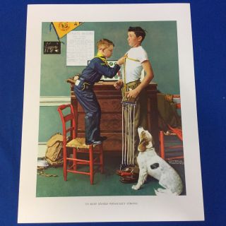 Norman Rockwell Boy Scout Print 11 " X14 " To Keep Myself Physically Strong