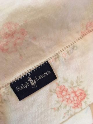 Beauty Vintage Ralph Lauren Italy Floral Fabric 100 Linen Castellini Tablecloth