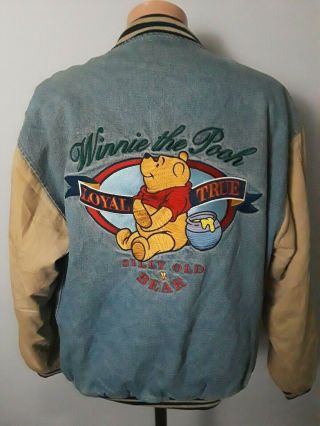 Vintage Disney Winnie The Pooh Varsity Jacket Mens Size M