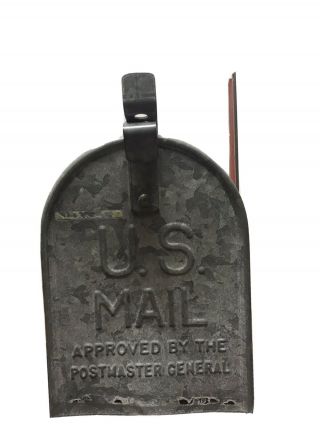 Vintage Galvanized Steel Old Rustic Farm Rural Mailbox