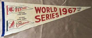 Vintage 1967 Boston Red Sox World Series Pennant St Louis Cardinals Mlb Keezer