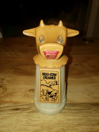 Vintage 6” Moo - Cow Head Creamer Plastic Pitcher Handle Whirley Warren Pa