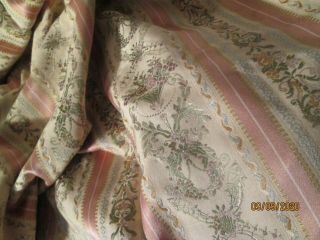 Vtg Silk Brocade Fabric Scalamandre?? French?? Flowers & Urns Drapery Upholstery