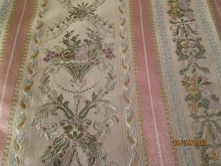 Vtg Silk Brocade Fabric Scalamandre?? French?? Flowers & Urns Drapery Upholstery 2