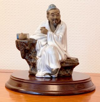 Vintage Chinese Man Ornament Figurines Figure Statues Shiwan 6 Ins Tall