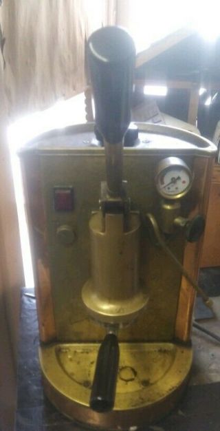 Vintage Enrico Of Italy Espresso Machine Brass And Copper 110 Volt