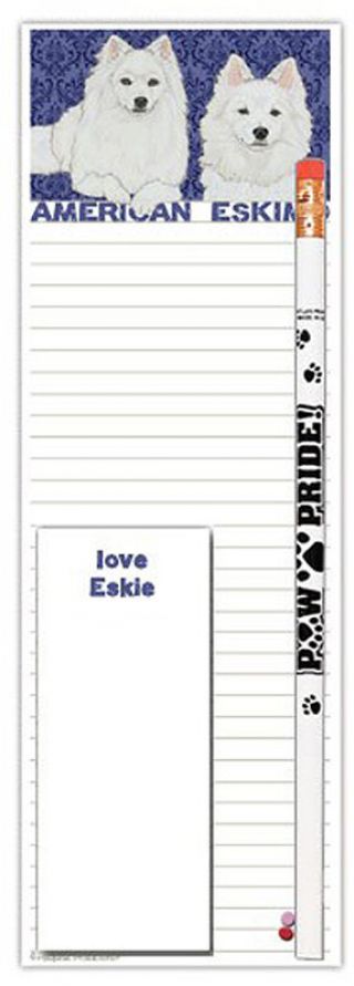 American Eskimo Notepad & Pencil Gift Set