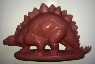 Vintage 1950 - 60s Sinclair Dinoland Pink Blow - Molded Stegosaurus Mold - A - Rama