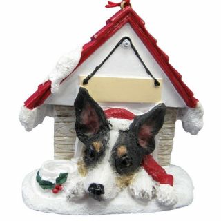 Rat Terrier Doghouse Ornament 92