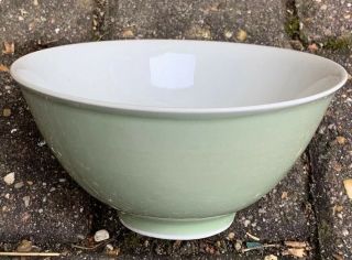 Stunning Antique Chinese Qing Monochrome Bowl Green Glaze