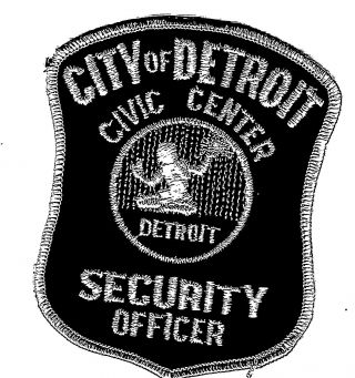 Police Patch City Of Detroit Michigan Civic Center Cobo Hall Security Old