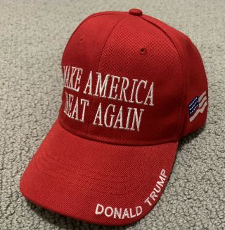 Donald Trump Make America Great Again Maga Usa Flag Patch Red Adjustable Hat Cap