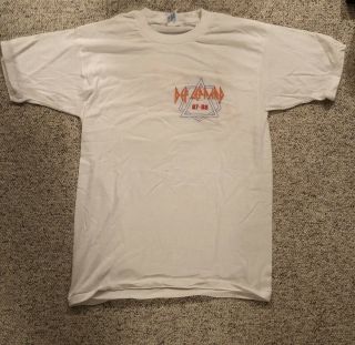 Vintage 87/88 Def Leppard Hysteria Tour Local T - shirt And Backstage Pass 2