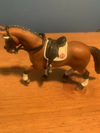 Schleich Hanoverian Mare Female Toy Horse Animal Ranch With Saddle And Bridle