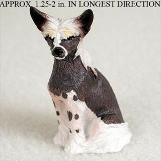 Chinese Crested Mini Hand Painted Figurine