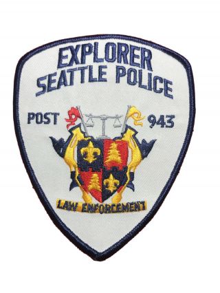 Old Style Seattle Police Dept Explorers Patch Rare Washington Wa King County Spd