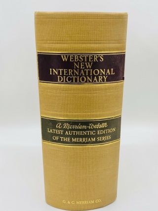 1932 Webster ' s International Dictionary Of The English Language Vintage 2